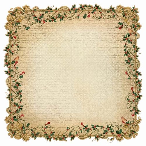 Kaisercraft - Turtle Dove Collection - Christmas - 12 x 12 Die Cut Paper - Glimmer