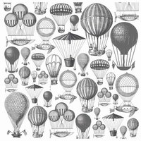 Kaisercraft - Periwinkle Collection - 12 x 12 Acetate Overlay - Hot Air Balloons