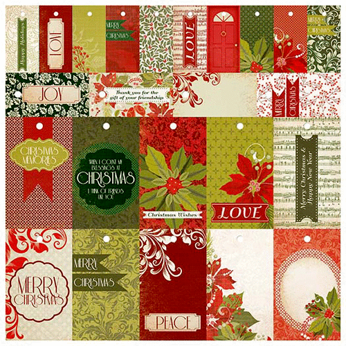 Kaisercraft - Christmas Carol Collection - 12 x 12 Perforated Paper - To And From