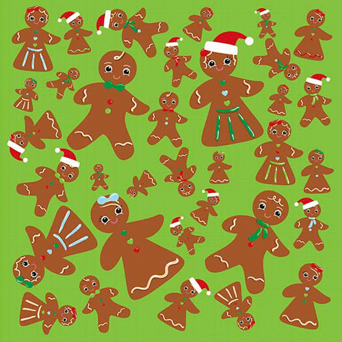 Kaisercraft - Santas List Collection - Christmas - 12 x 12 Paper with Varnish Accents - Gingerbread