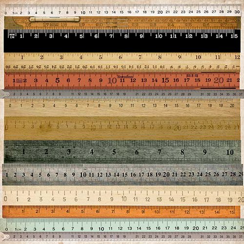 Kaisercraft - Mister Fox Collection - 12 x 12 Perforated Paper - Rulers