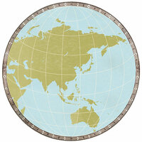 Kaisercraft - Wanderlust Collection - 12 x 12 Die Cut Paper - Globe