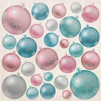Kaisercraft - Silver Bells Collection - Christmas - 12 x 12 Paper with Foil Accents - Baubles