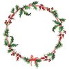Kaisercraft - Home for Christmas Collection - 12 x 12 Die Cut Paper - Holly Wreath