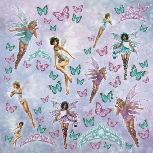 Kaisercraft - Fairy Dust Collection - 12 x 12 Paper with Foil Accents - Flutter