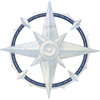 Kaisercraft - Sail Away Collection - 12 x 12 Die Cut Paper - Compass