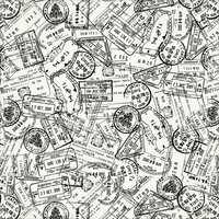 Kaisercraft - Just Landed Collection - 12 x 12 Paper with Glossy Accents - Postmarks