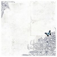 Kaisercraft - Indigo Skies Collection - 12 x 12 Die Cut Paper with Foil Accents - Choose Happiness