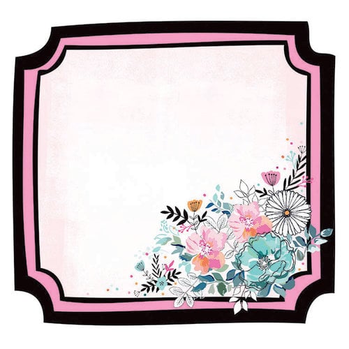 Kaisercraft - Blessed Collection - 12 x 12 Die Cut Paper - Floral Frame