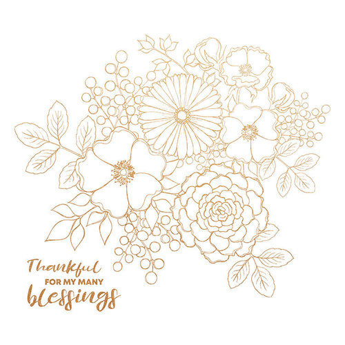 Kaisercraft - Blessed Collection - 12 x 12 Paper with Foil Accents - Bouquet