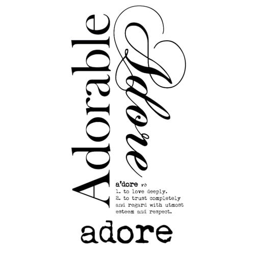 Kaisercraft - Rub Ons - Word - Adore