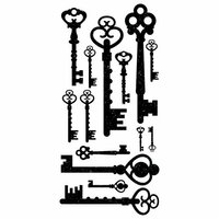 Kaisercraft - Timeless Collection - Rub Ons - Keys