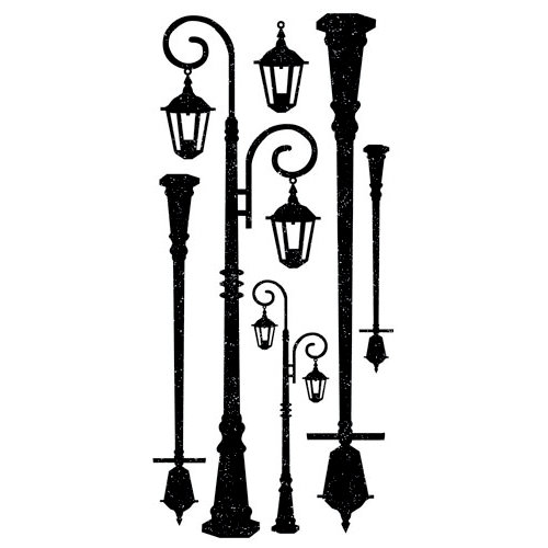 Kaisercraft - Timeless Collection - Rub Ons - Lamp Posts