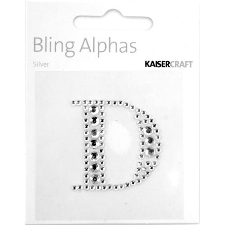 Kaisercraft - Bling Alphas Collection - Self Adhesive Monogram - Letter D
