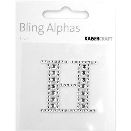 Kaisercraft - Bling Alphas Collection - Self Adhesive Monogram - Letter H