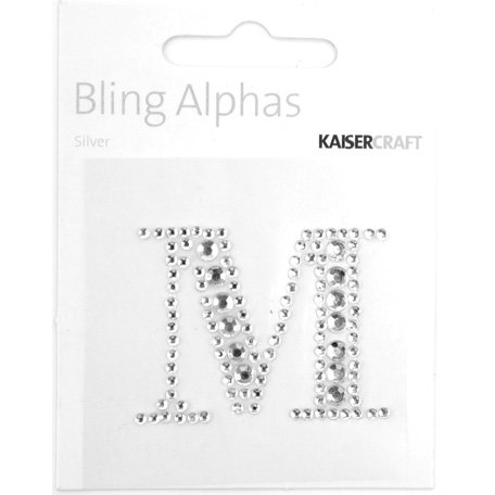 Kaisercraft - Bling Alphas Collection - Self Adhesive Monogram - Letter M