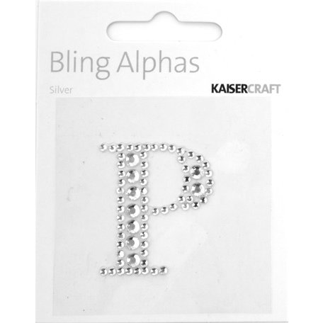 Kaisercraft - Bling Alphas Collection - Self Adhesive Monogram - Letter P