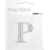 Kaisercraft - Bling Alphas Collection - Self Adhesive Monogram - Letter P