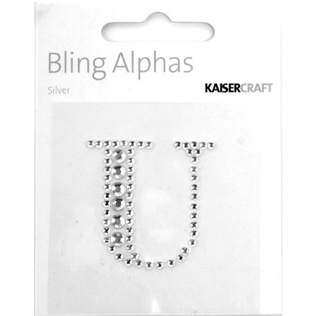 Kaisercraft - Bling Alphas Collection - Self Adhesive Monogram - Letter U