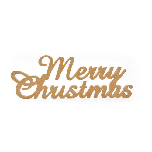 Kaisercraft - Beyond the Page Collection - Script Wood Phrase - Merry Christmas