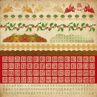 Kaisercraft - December 25th Collection - Christmas - 12 x 12 Sticker Sheet - Alphabet