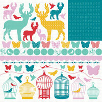 Kaisercraft - Hummingbird Collection - 12 x 12 Sticker Sheet
