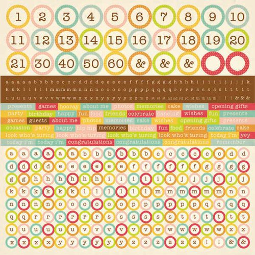 Kaisercraft - Save the Date Collection - 12 x 12 Sticker Sheet - Alphabet