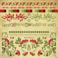 Kaisercraft - Twig and Berry Collection - Christmas - 12 x 12 Sticker Sheet
