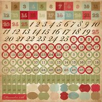 Kaisercraft - Turtle Dove Collection - Christmas - 12 x 12 Sticker Sheet - Numbers