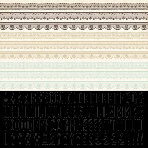 Kaisercraft - On This Day Collection - 12 x 12 Sticker Sheet - Lace