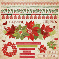 Kaisercraft - Christmas Carol Collection - 12 x 12 Sticker Sheet