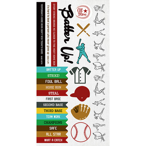 Kaisercraft - Game On Collection - Sticker Sheet - Baseball