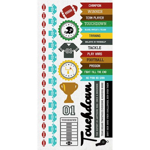 Kaisercraft - Game On Collection - Sticker Sheet - American Football