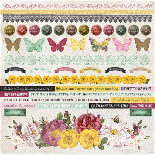 Kaisercraft - Be-YOU-tiful Collection - 12 x 12 Sticker Sheet