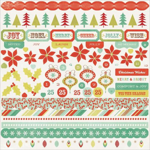 Kaisercraft - Mistletoe Collection - Christmas - 12 x 12 Sticker Sheet