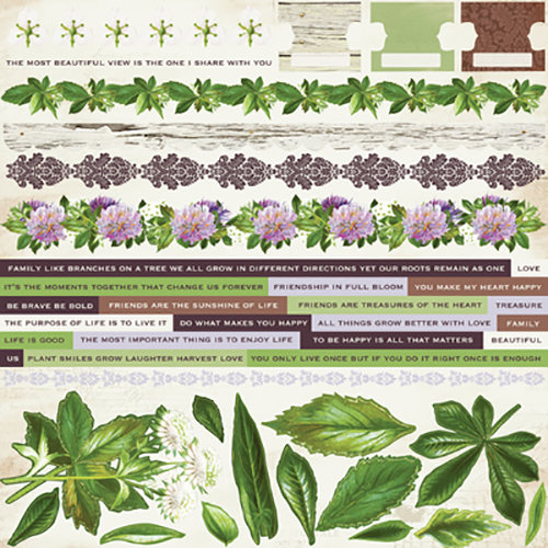 Kaisercraft - Botanica Collection - 12 x 12 Sticker Sheet