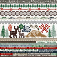 Kaisercraft - Mountain Air Collection - 12 x 12 Sticker Sheet