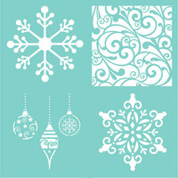 Kaisercraft - 12 x 12 Stencils Template - Festive Quarters