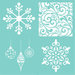 Kaisercraft - 12 x 12 Stencils Template - Festive Quarters