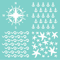 Kaisercraft - 12 x 12 Stencils Template - Nautical Quarters