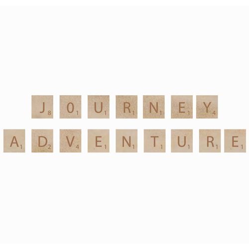 Kaisercraft - Flourishes - Square Wooden Letters - Adventure