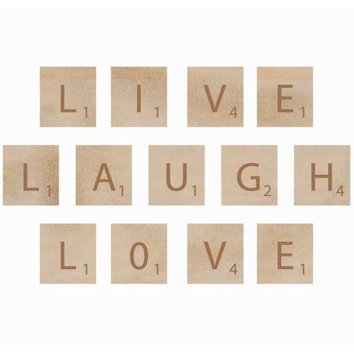 Kaisercraft - Flourishes - Square Wooden Letters - Laugh