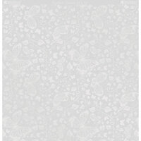Kanban Crafts - Crystal Collection - 12 x 12 Glittered Acetate - Papillon - White