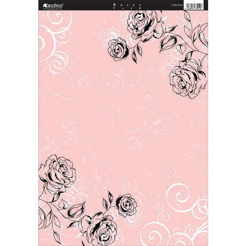 Kanban Crafts - Rosie and Jasmine Collection - 8 x 12 Patterned Cardstock - Roses