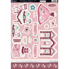Kanban Crafts - English Riviera Collection - Die Cut Punchouts and 8 x 12 Concept Card Kit - With Love - Pink