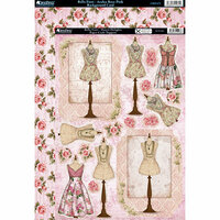 Kanban Crafts - All About Her Collection - Die Cut Punchouts and 8 x 12 Patterned Cardstock with Foil Accents - Darcie Delights