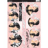 Kanban Crafts - Rosie and Jasmine Collection - Die Cut Punchouts with Glitter Accents - Rosie Circles
