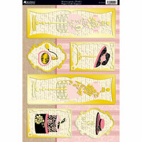 Kanban Crafts - Shabby Chic Collection - Die Cut Punchouts with Foil Accents - Mannequin - Pink