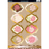 Kanban Crafts - Shabby Chic Collection - Die Cut Punchouts with Foil Accents - Vintage Flowers - Pink