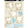 Kanban Crafts - Patchwork Pals Collection - Die Cut Punchouts with Foil Accents - Bradley with Rucksack